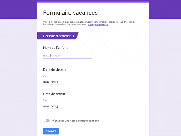 formurlaire google form